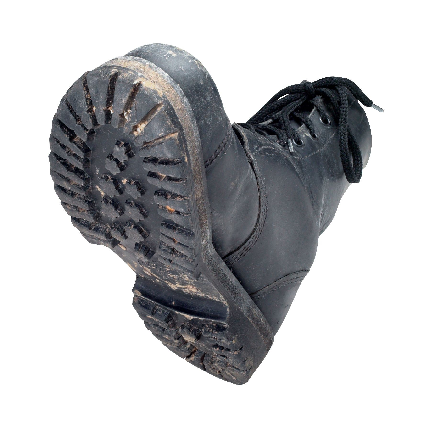 dirty old combat boot